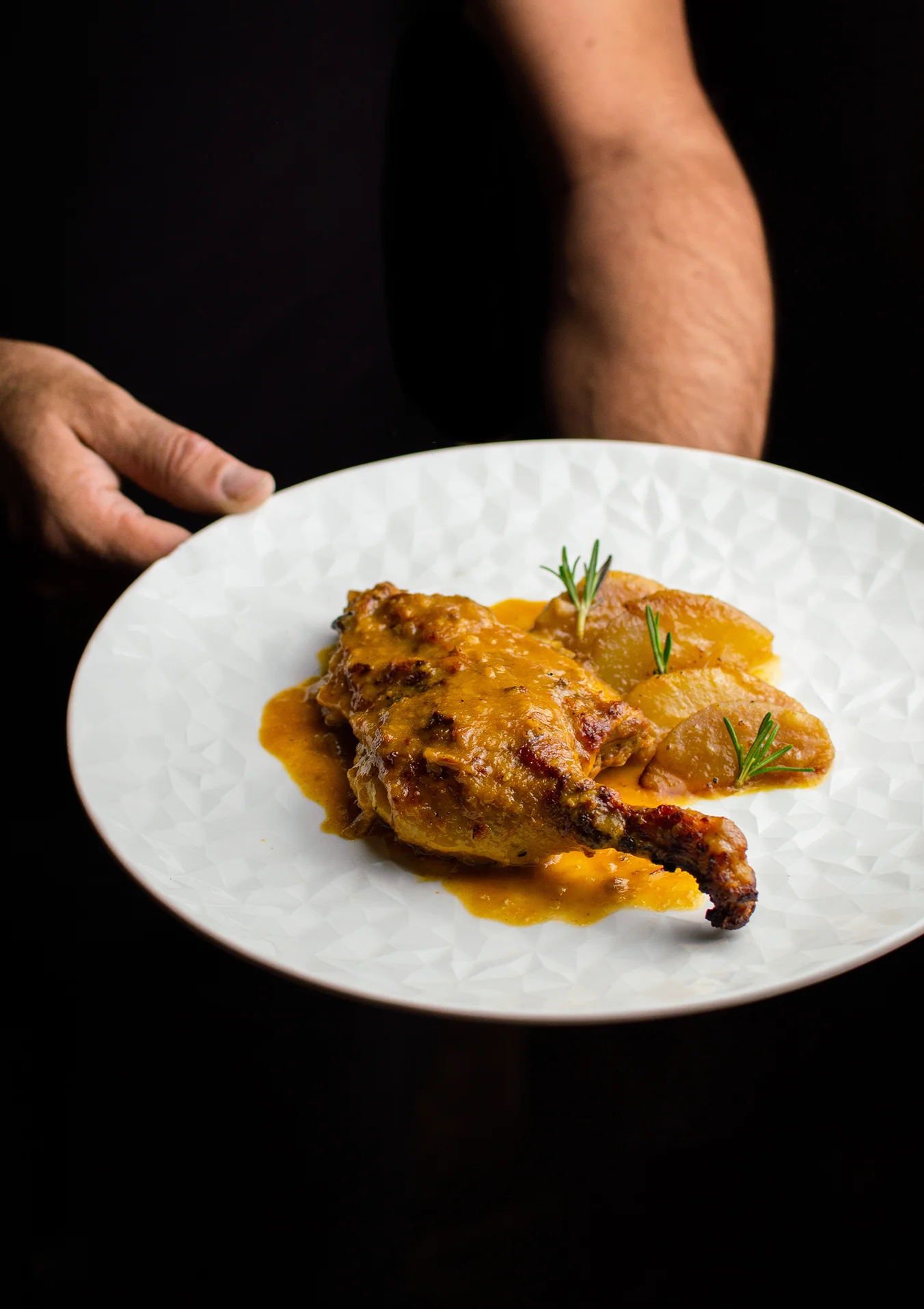 Pato con peras de Puigcerdà
